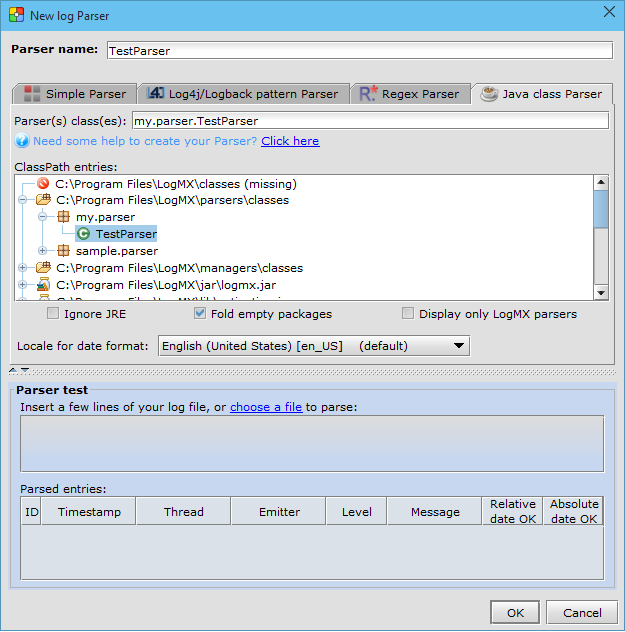 New Log Parser installation in LogMX